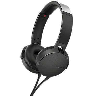 Sony MDR-XB550AP Extra Bass On-Ear Headphones with Mic/Remote Black